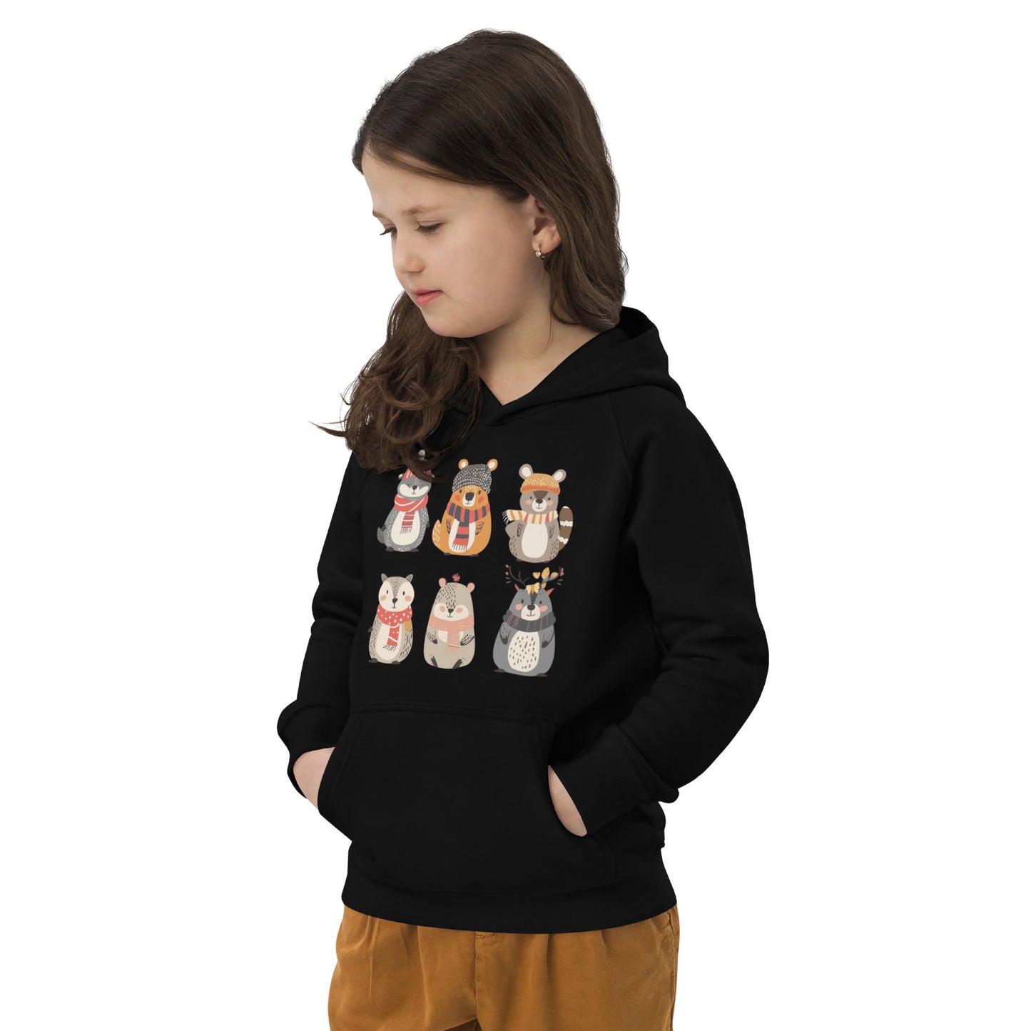 Sudadera infantil eco con adorables animales invernales