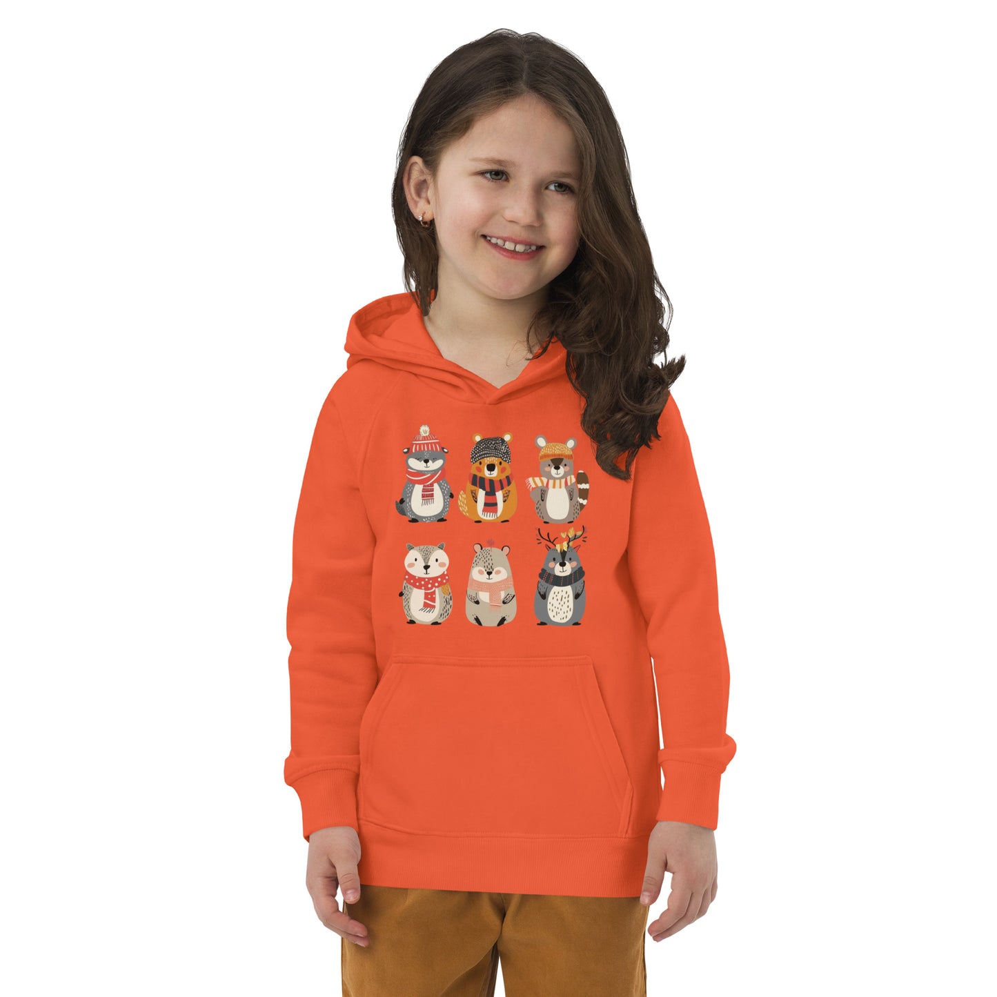 Sudadera infantil eco con adorables animales invernales
