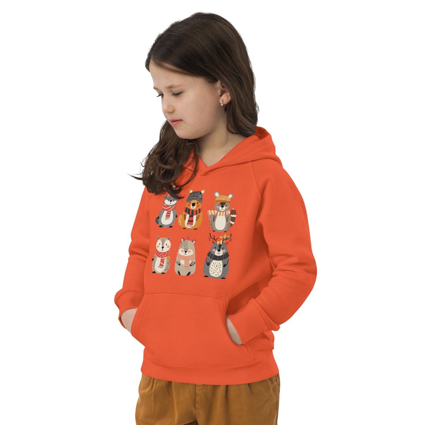 Sudadera infantil eco con adorables animales invernales