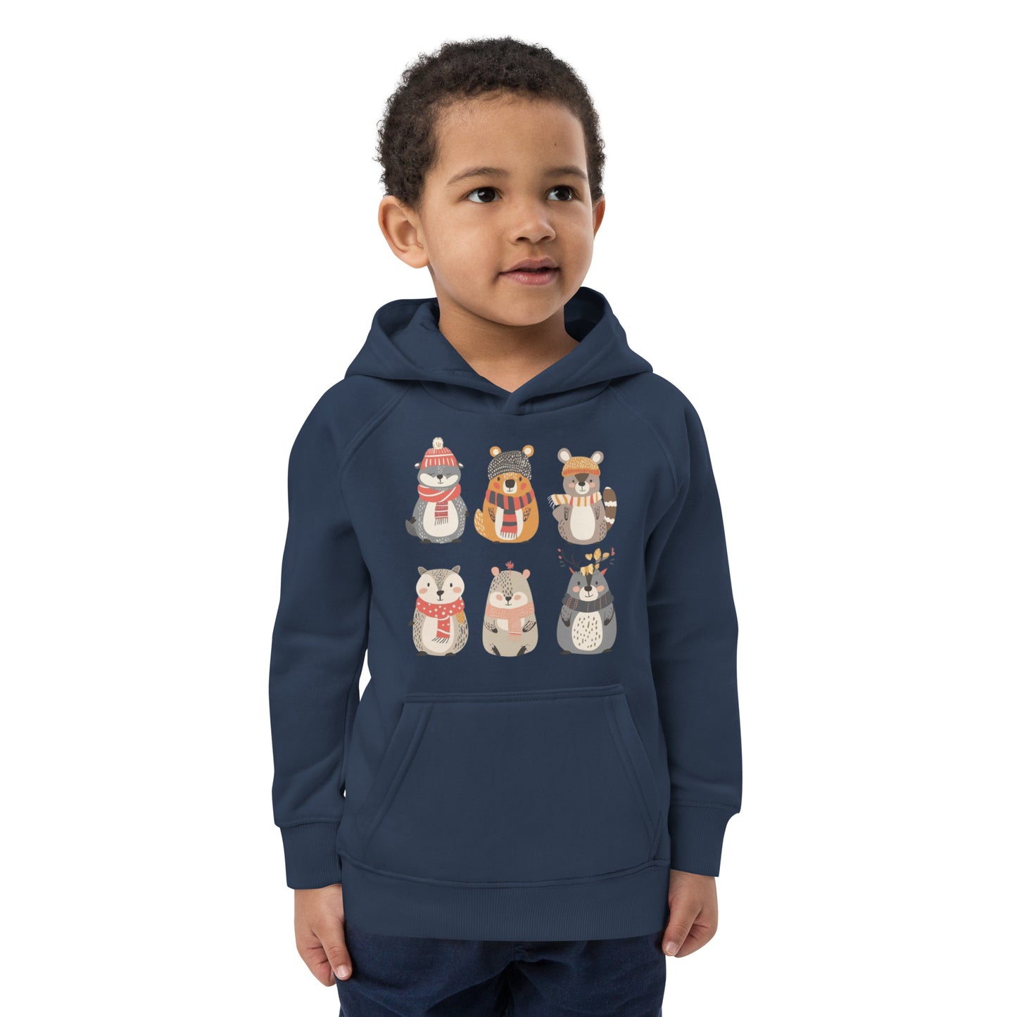 Sudadera infantil eco con adorables animales invernales