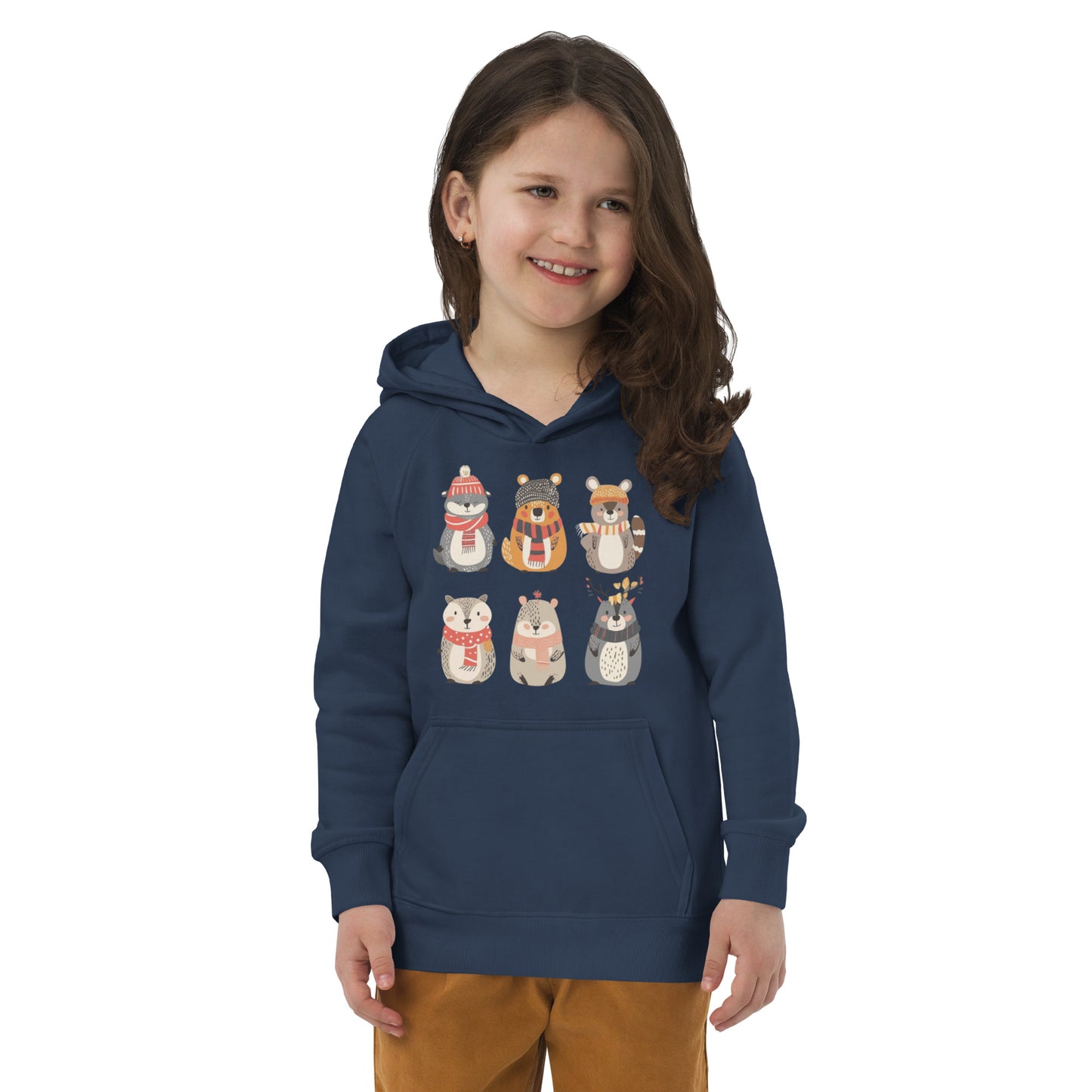 Sudadera infantil eco con adorables animales invernales