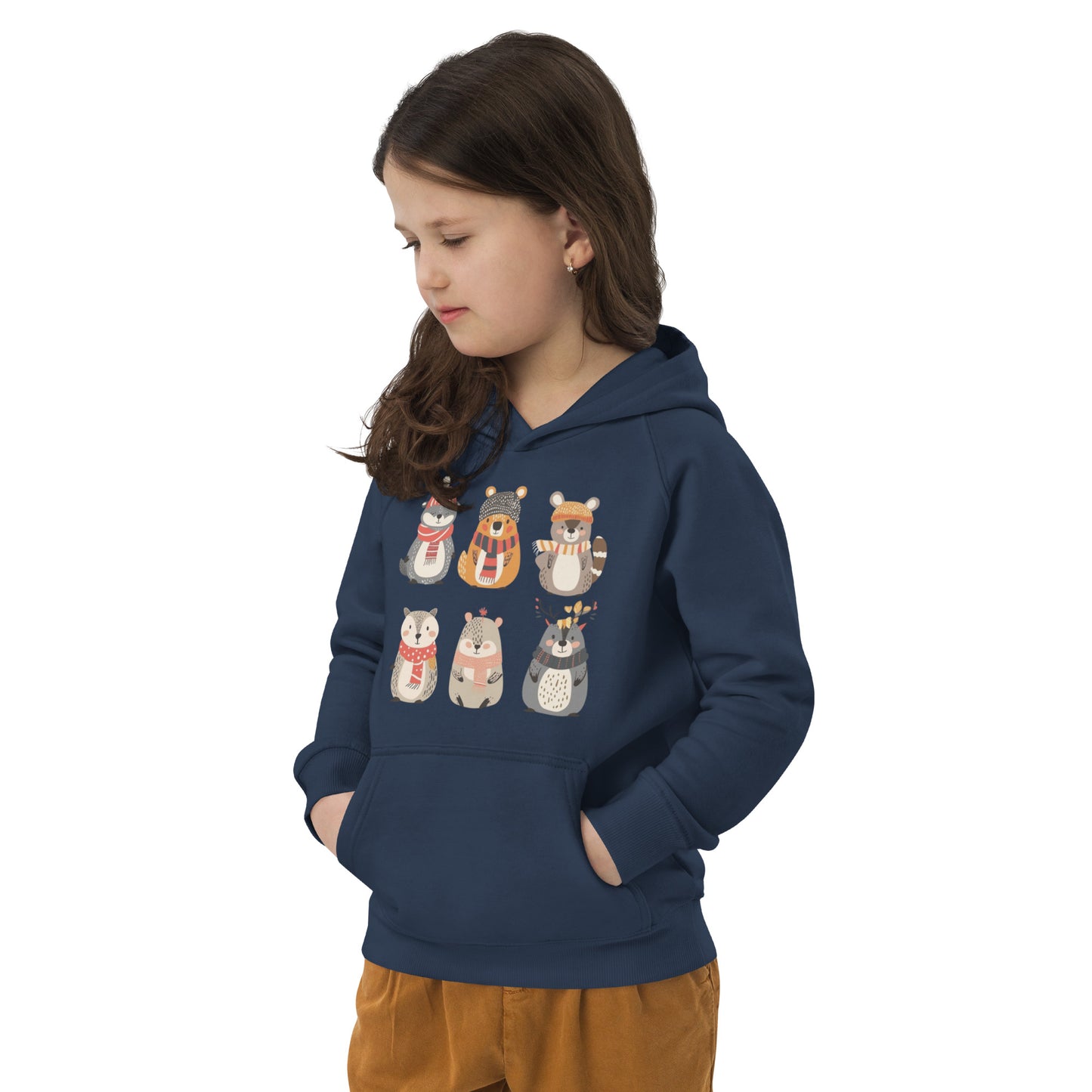 Sudadera infantil eco con adorables animales invernales