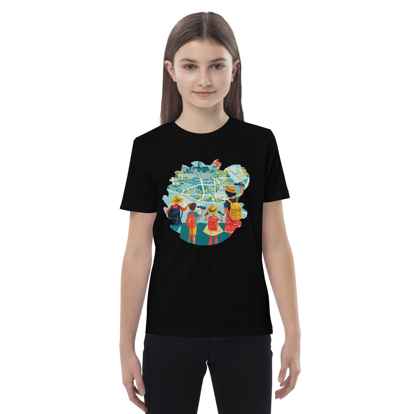 Camiseta algodón orgánico niño "Aventura urbana"
