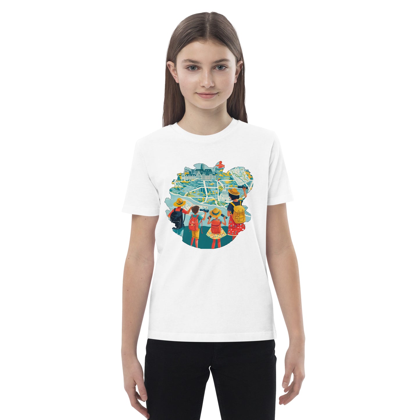 Camiseta algodón orgánico niño "Aventura urbana"
