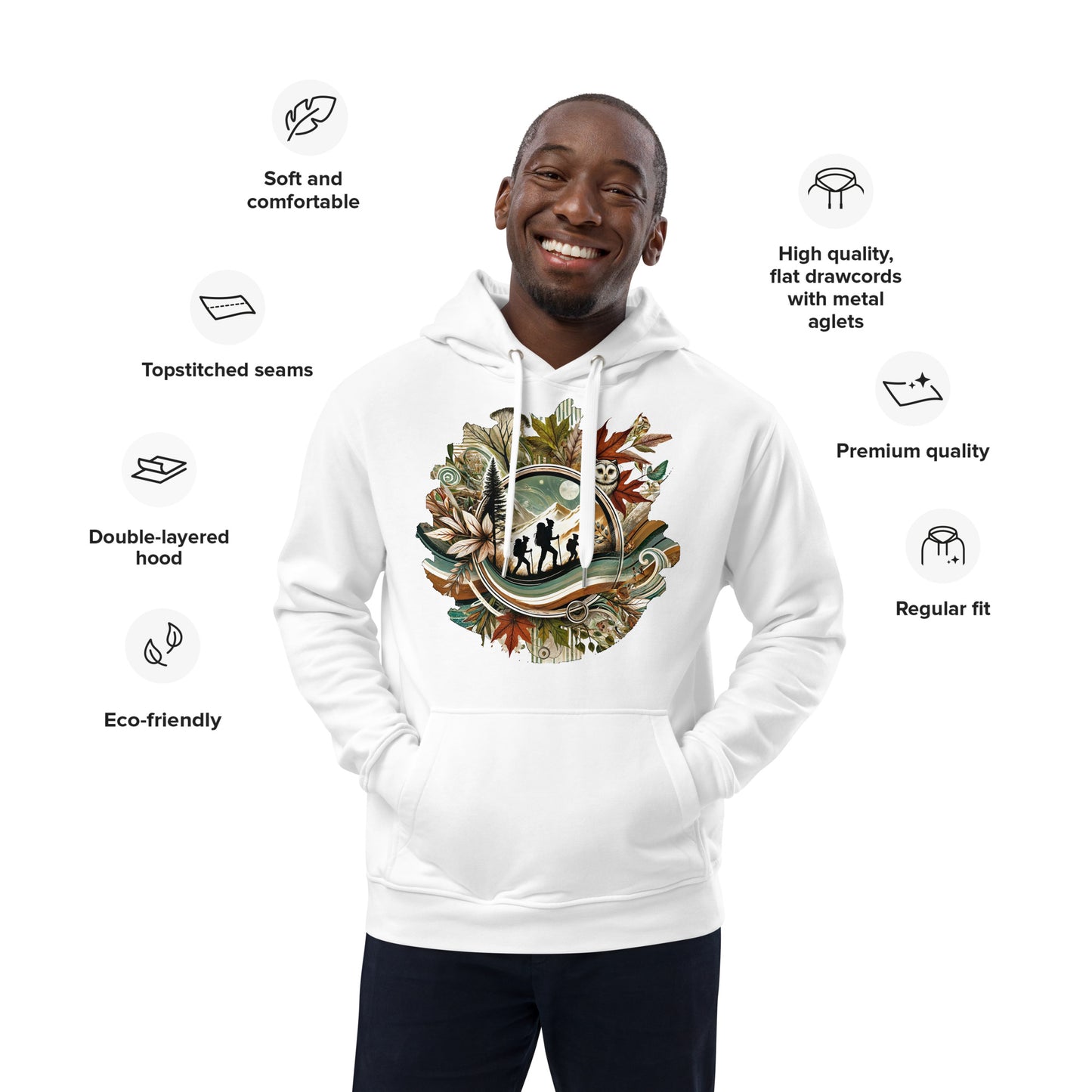 Sudadera con capucha premium eco