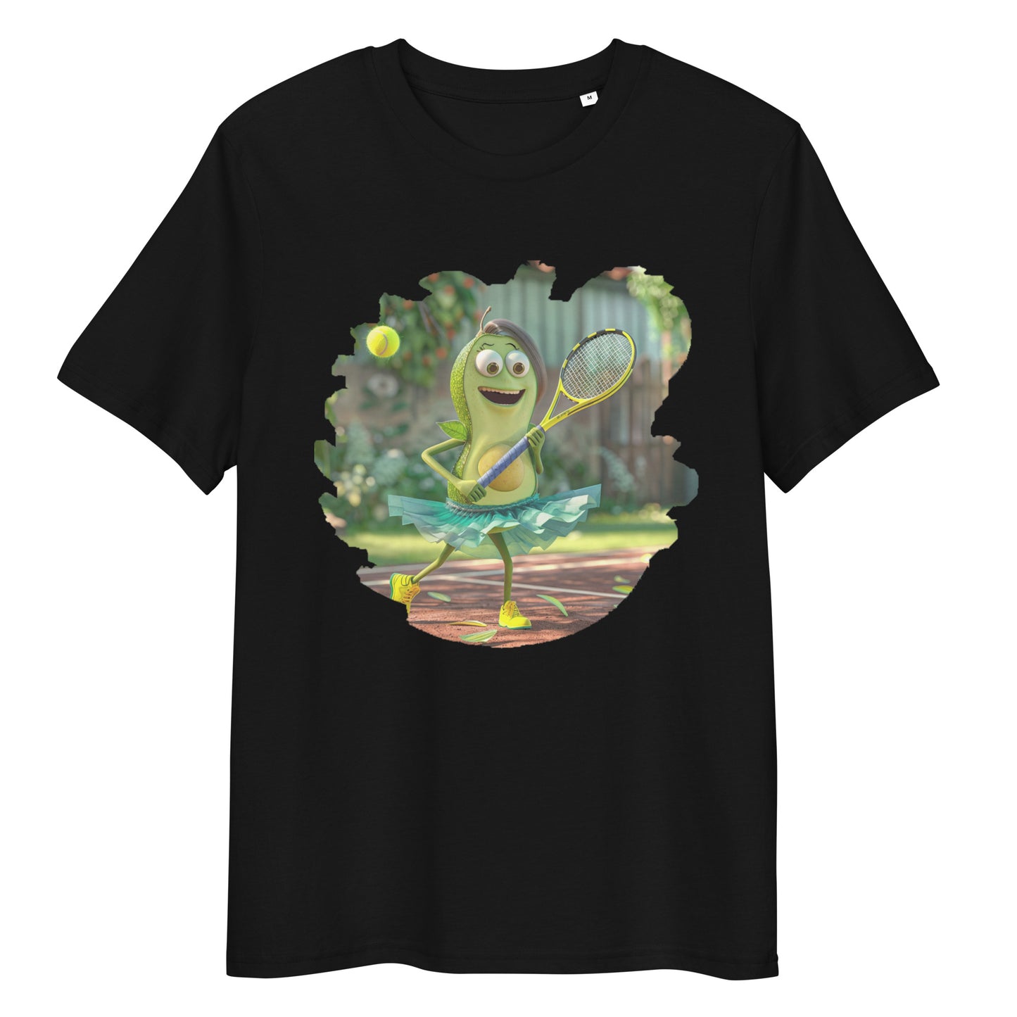Camiseta Unisex de algodón orgánico para Adulto "Aguacate Tenista"