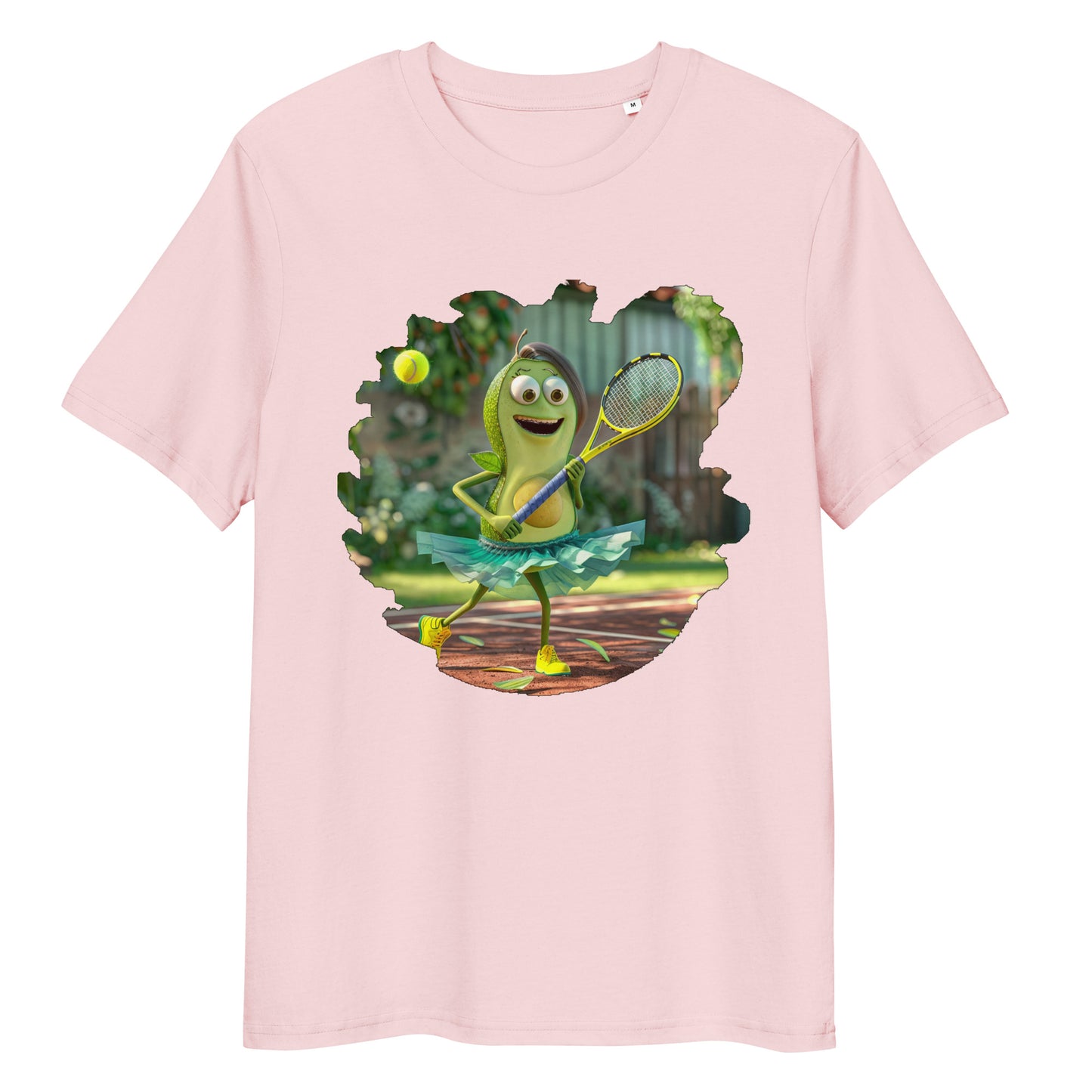 Camiseta Unisex de algodón orgánico para Adulto "Aguacate Tenista"