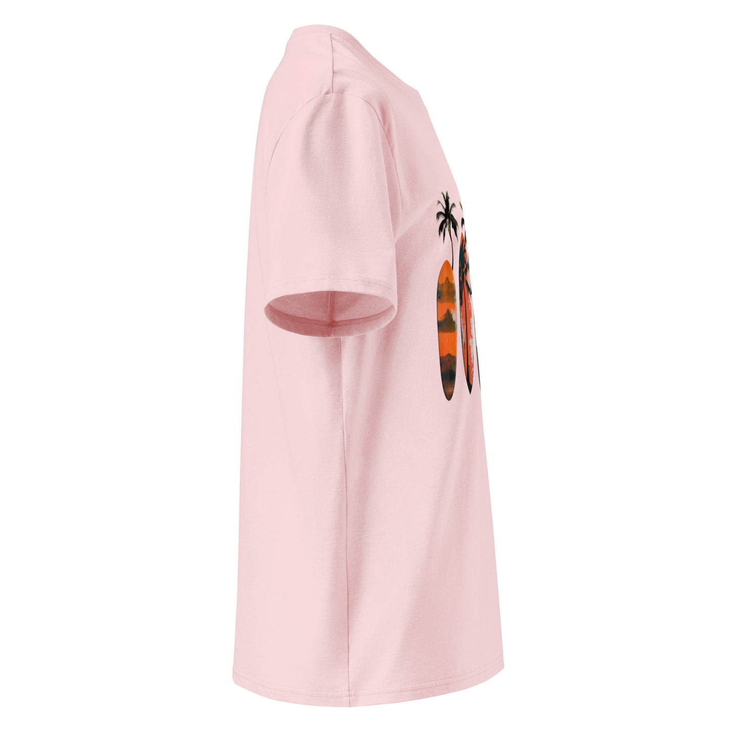 Camiseta de algodón orgánico unisex con Estampado de Surf Tropical