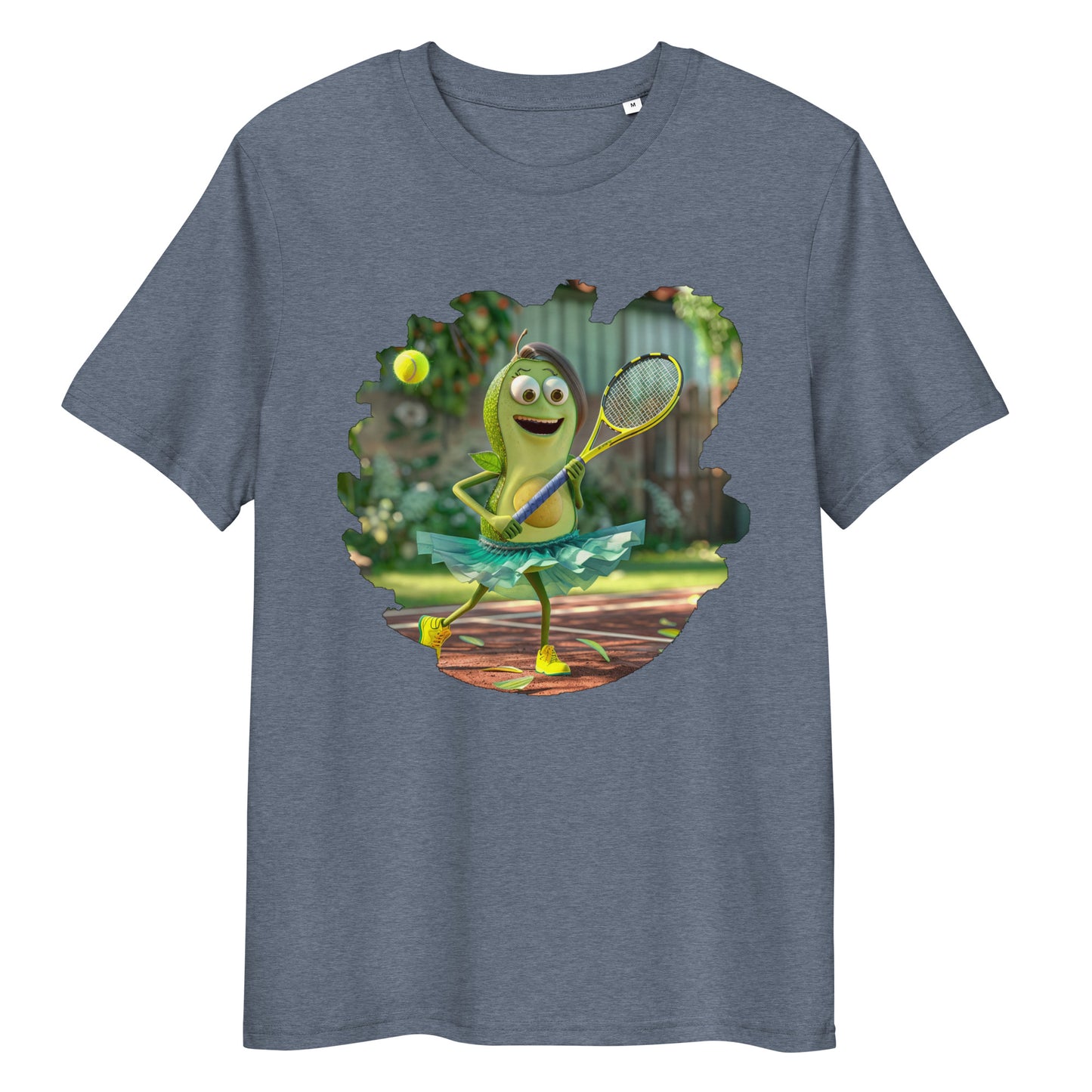 Camiseta Unisex de algodón orgánico para Adulto "Aguacate Tenista"