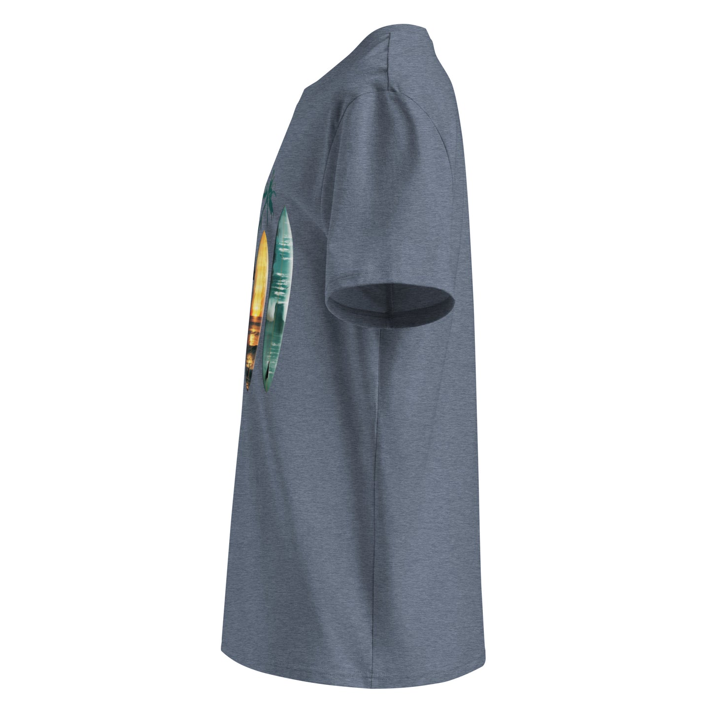 Camiseta de algodón orgánico unisex con Estampado de Surf Tropical