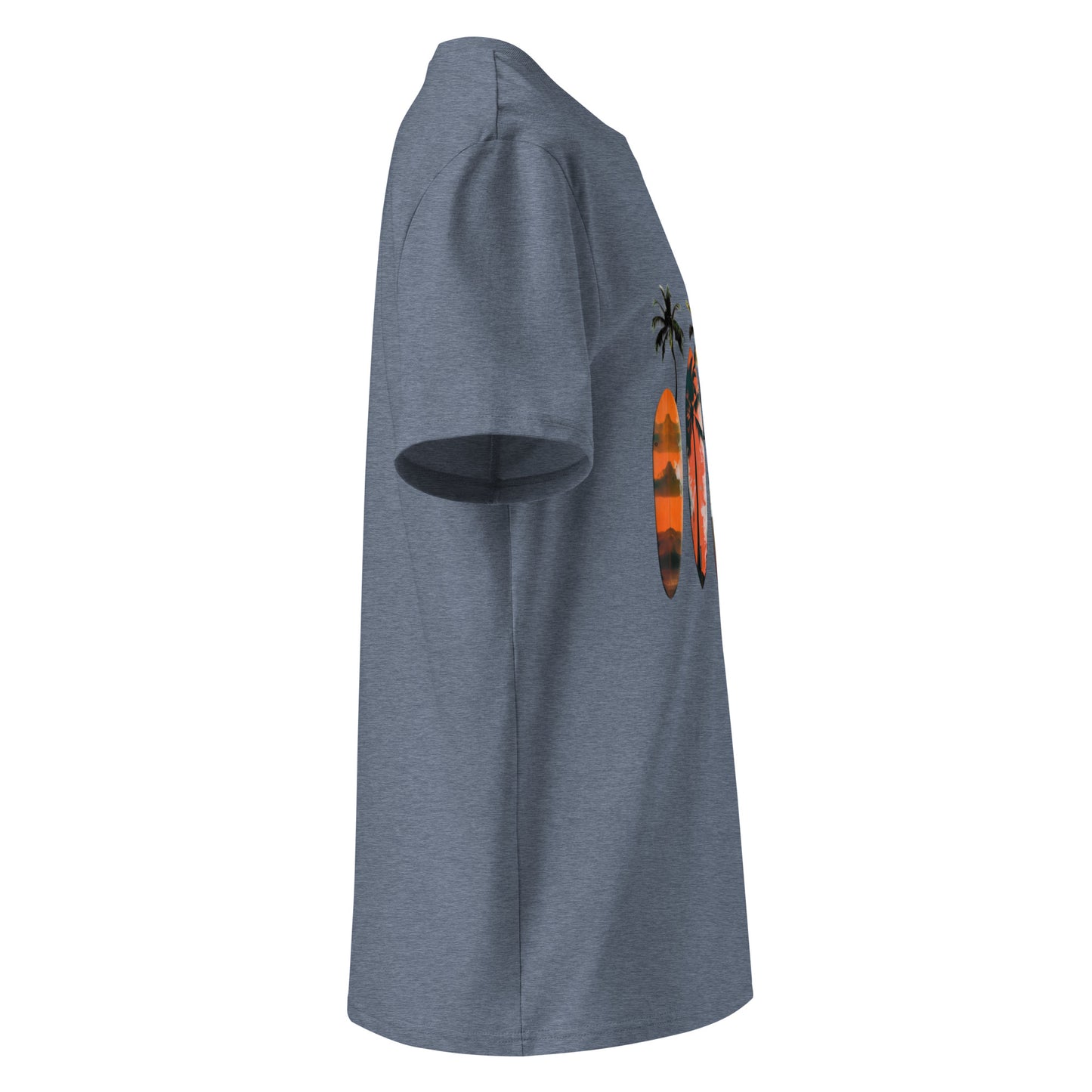 Camiseta de algodón orgánico unisex con Estampado de Surf Tropical