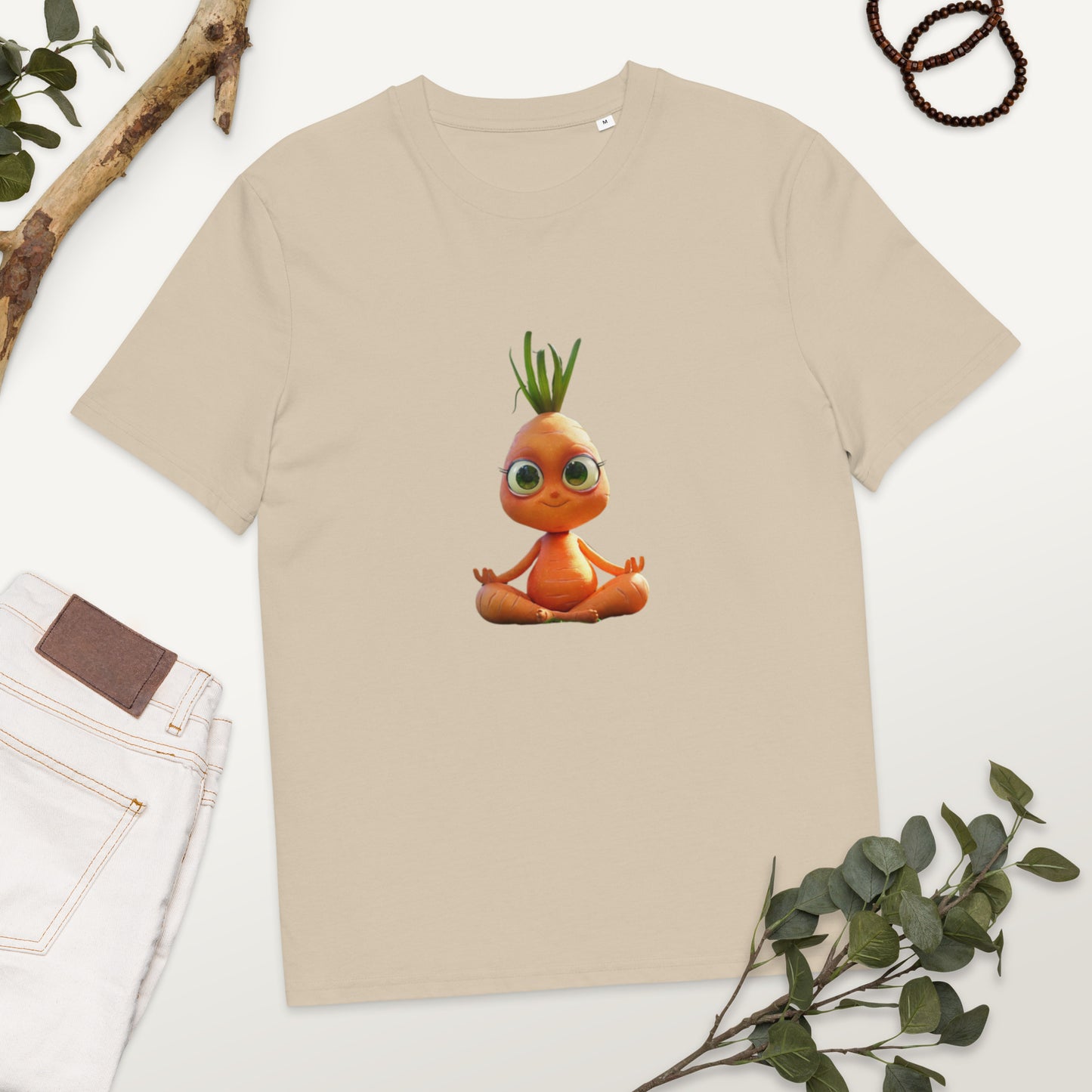 Camiseta de algodón orgánico unisex "Zanahoria Zen"