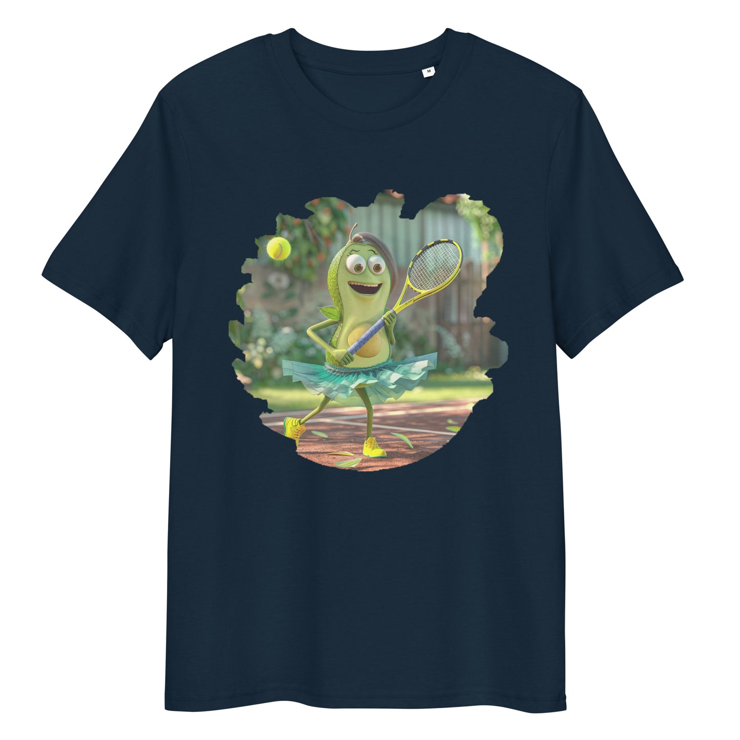 Camiseta Unisex de algodón orgánico para Adulto "Aguacate Tenista"