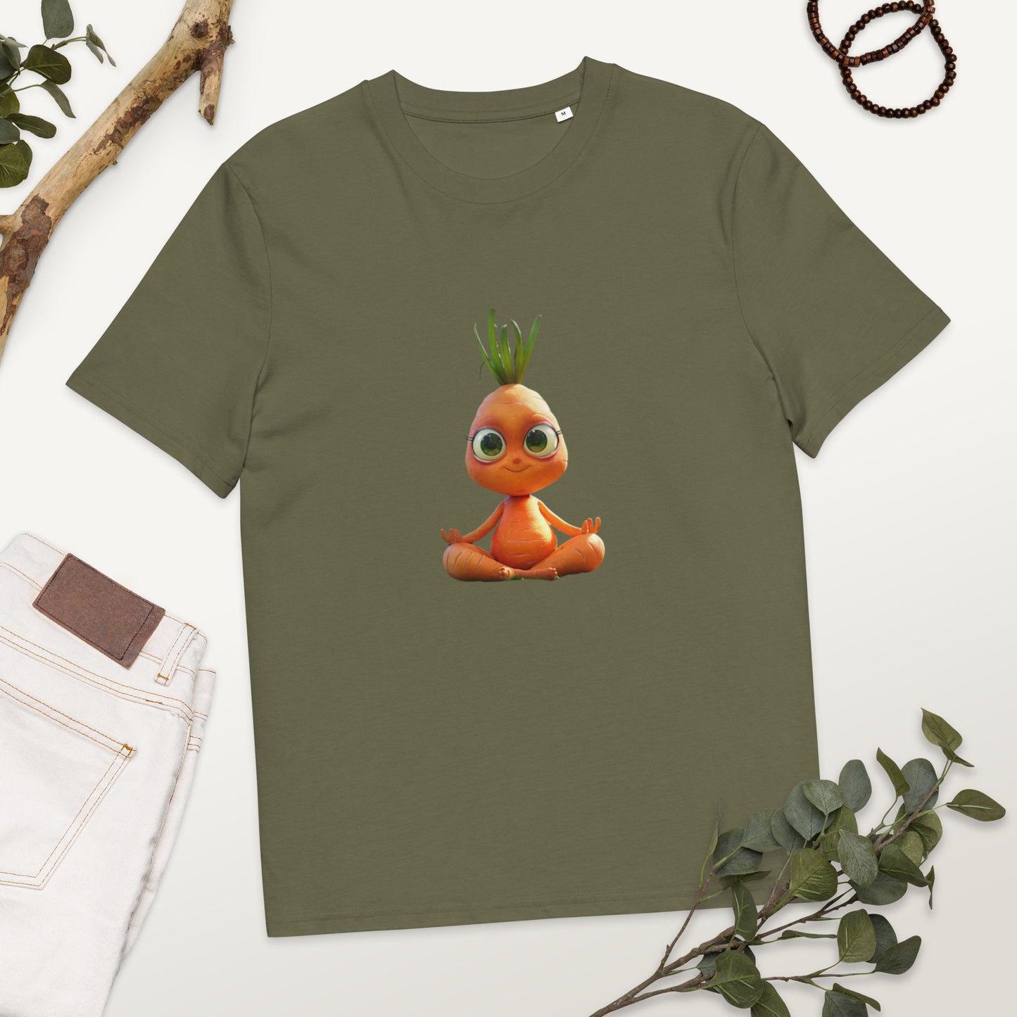 Camiseta de algodón orgánico unisex "Zanahoria Zen"