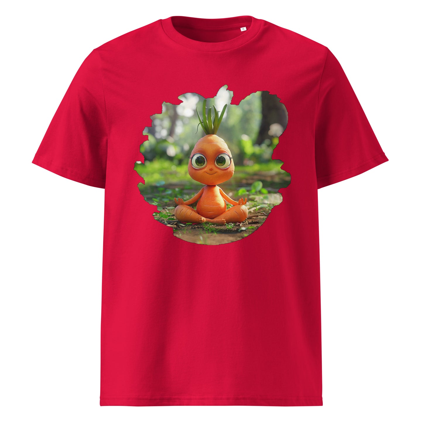 Camiseta de algodón orgánico unisex "Zanahoria Zen"
