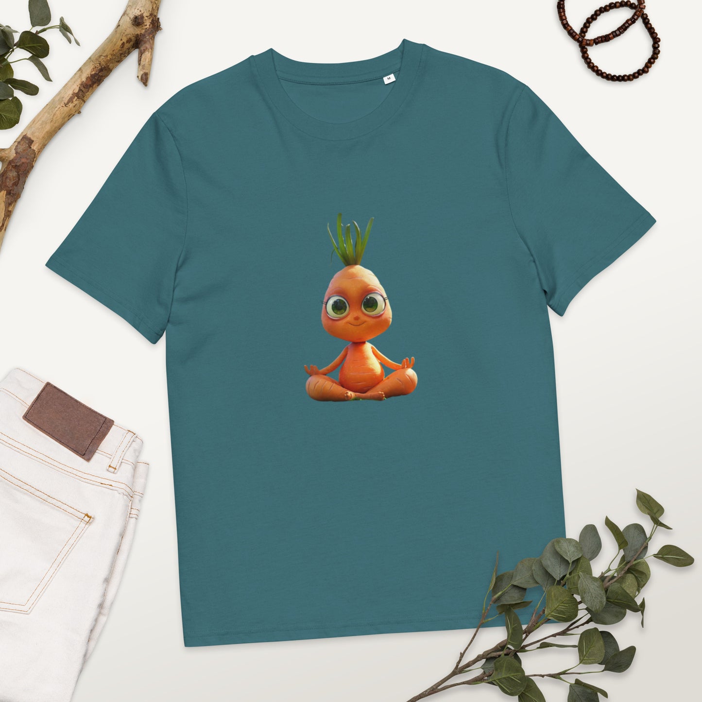 Camiseta de algodón orgánico unisex "Zanahoria Zen"