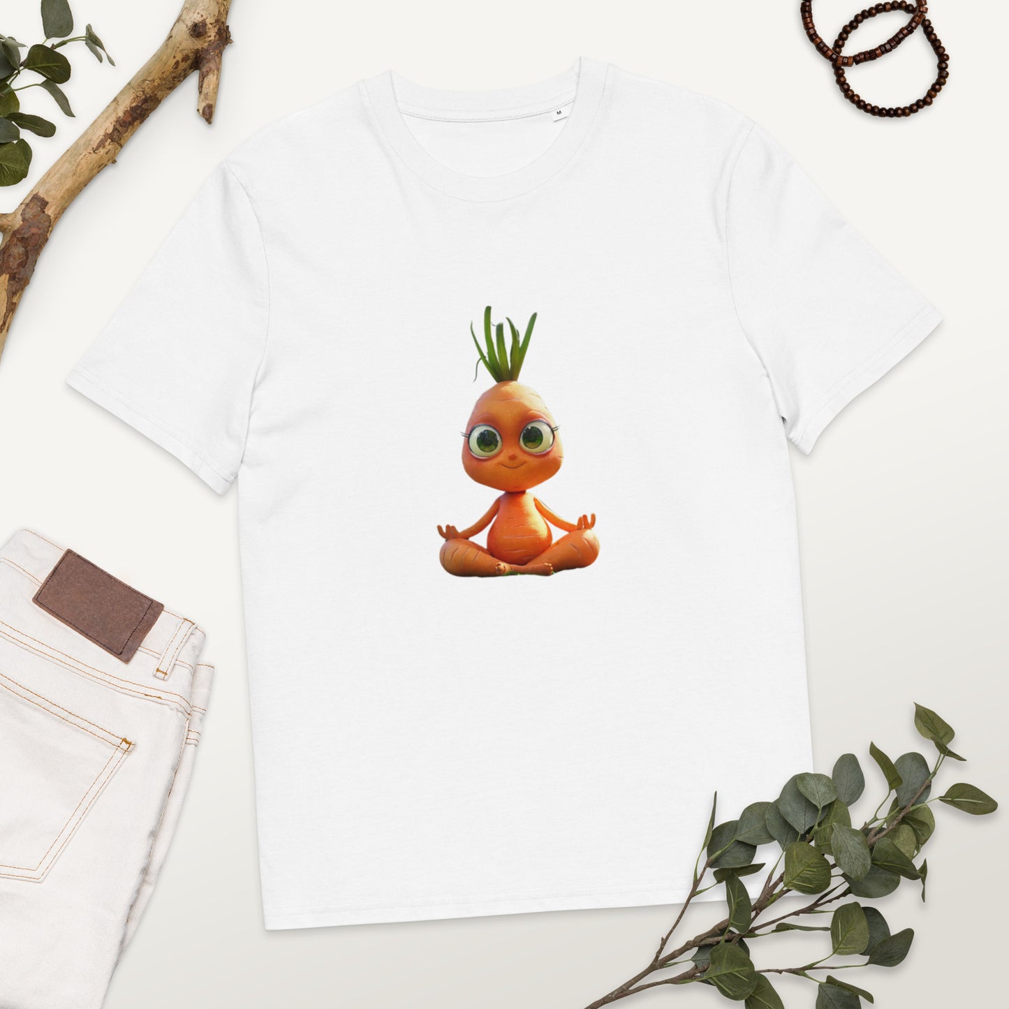 Camiseta de algodón orgánico unisex "Zanahoria Zen"