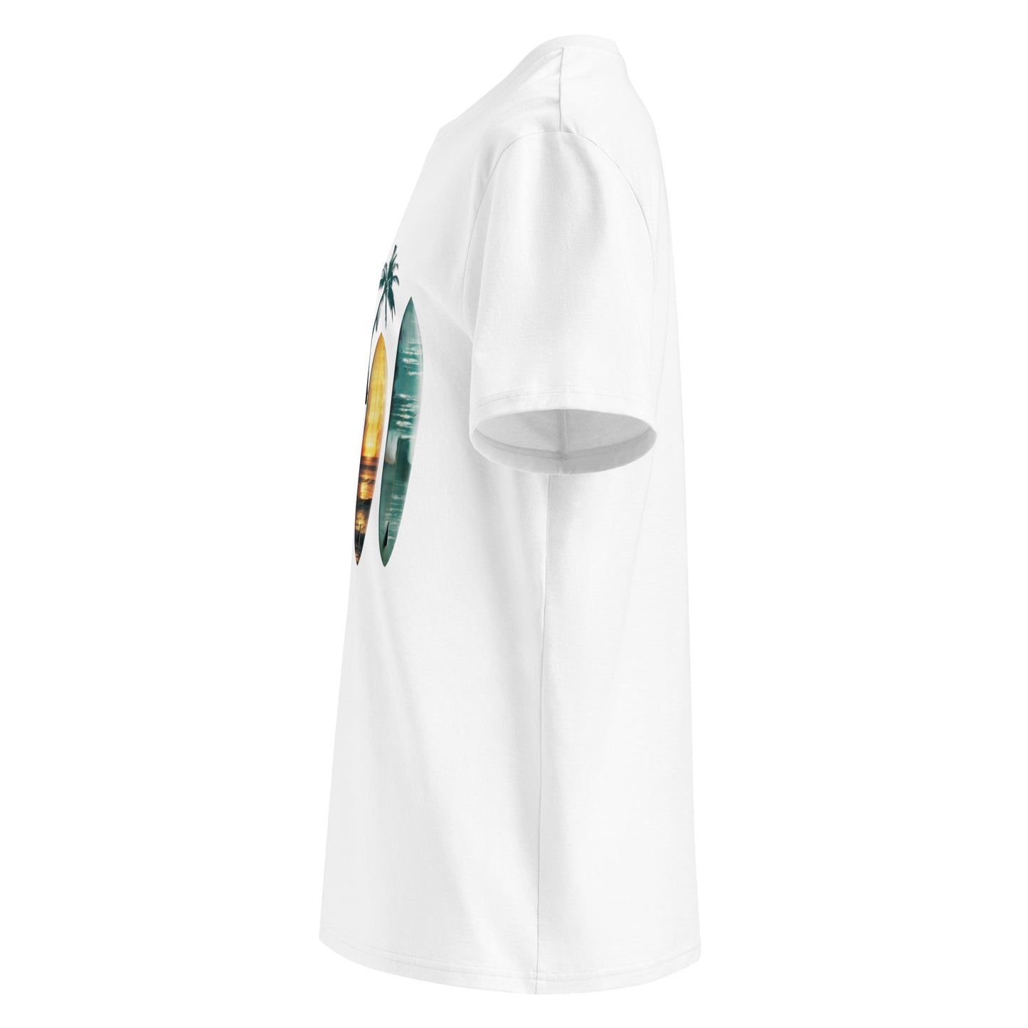 Camiseta de algodón orgánico unisex con Estampado de Surf Tropical