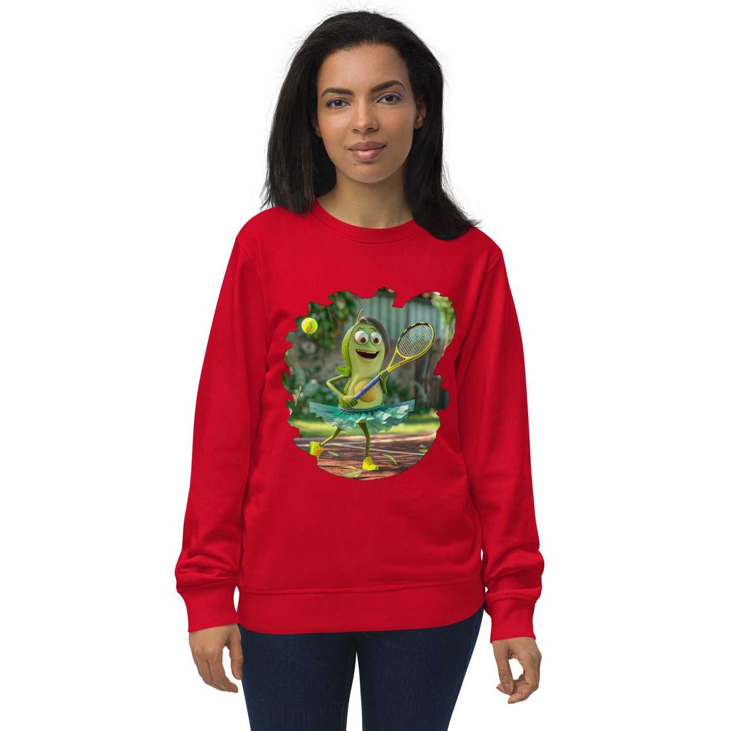 Sudadera Orgánica Unisex "Aguacate Tenista"