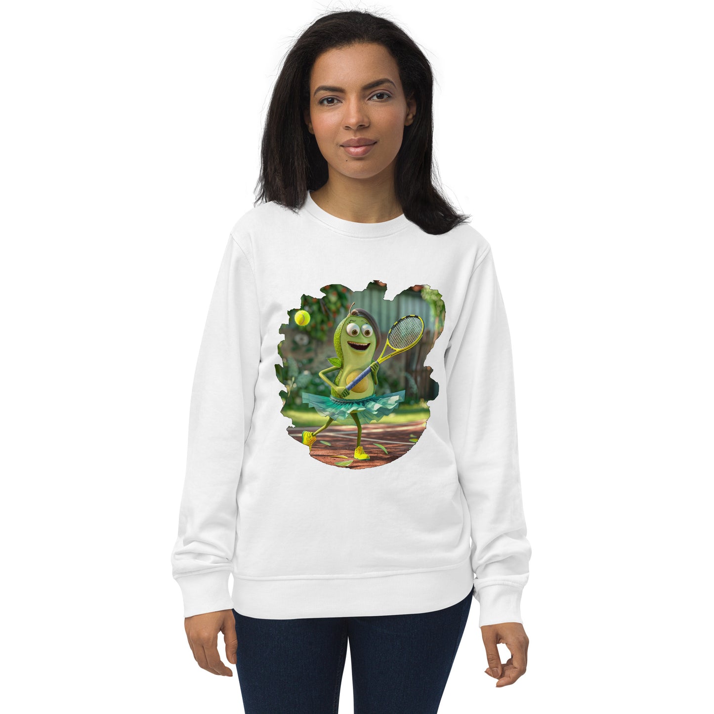 Sudadera Orgánica Unisex "Aguacate Tenista"