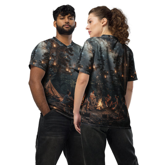 Camiseta Deportiva Reciclada Unisex "Noche de Fogata"