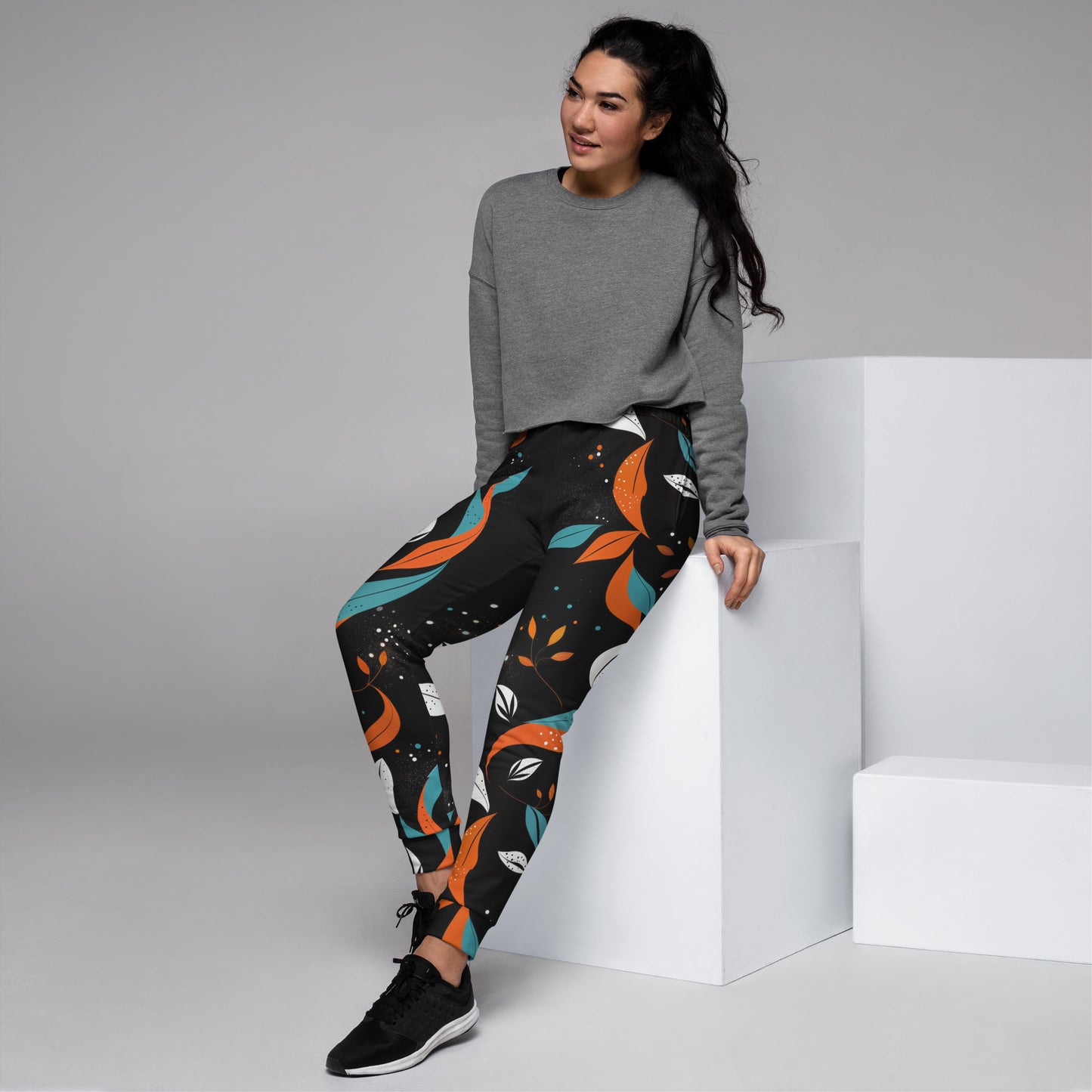 Pantalón de chándal eco en poliéster reciclado con diseño floral