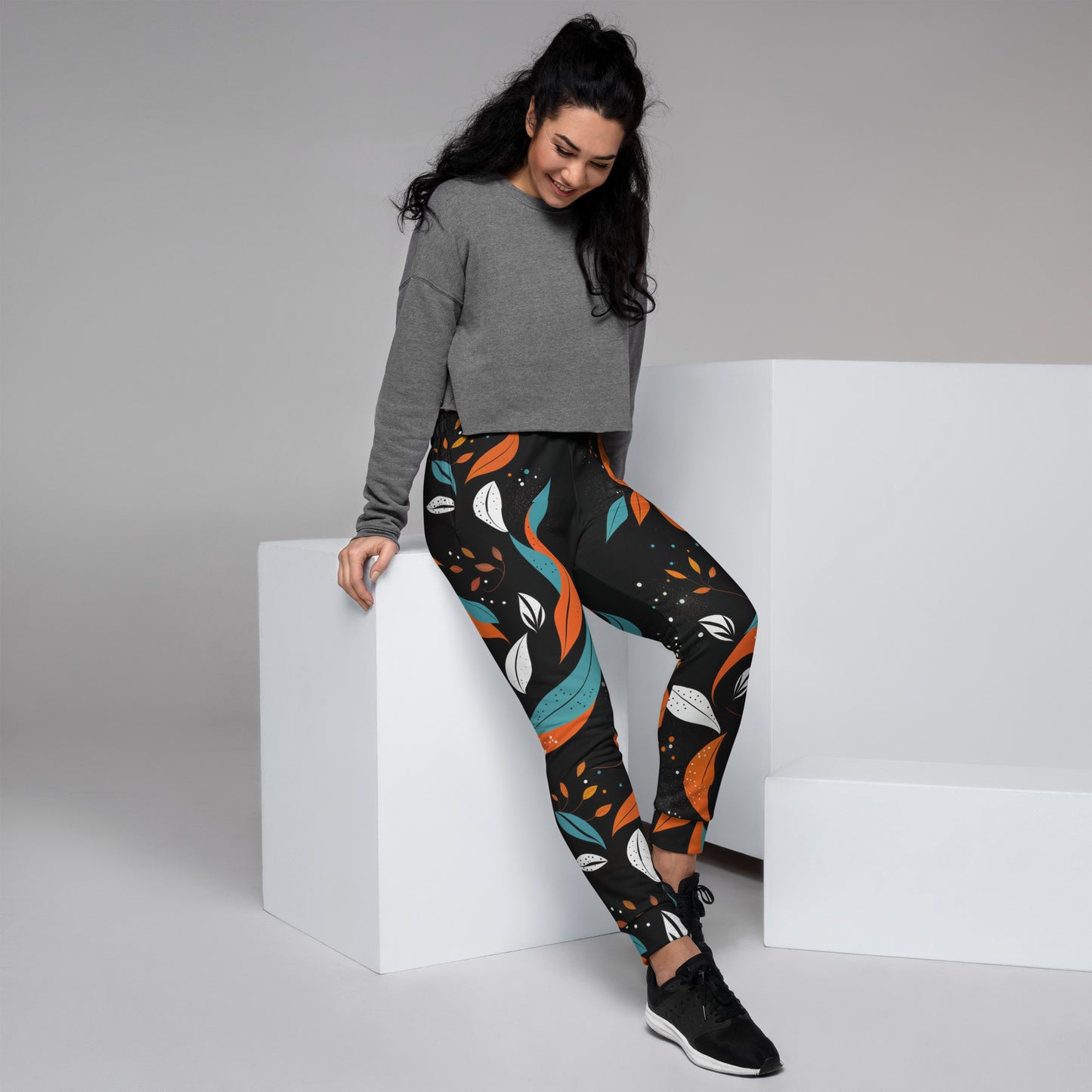 Pantalón de chándal eco en poliéster reciclado con diseño floral