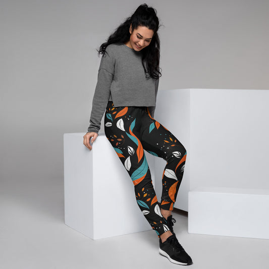 Pantalón de chándal eco en poliéster reciclado con diseño floral