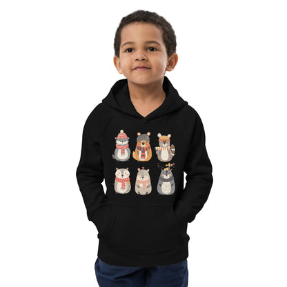 Sudadera infantil eco con adorables animales invernales