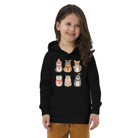 Sudadera infantil eco con adorables animales invernales