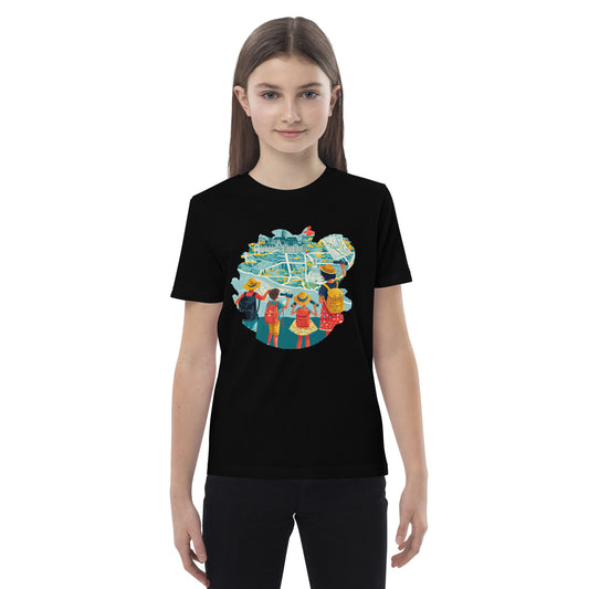 Camiseta algodón orgánico niño "Aventura urbana"