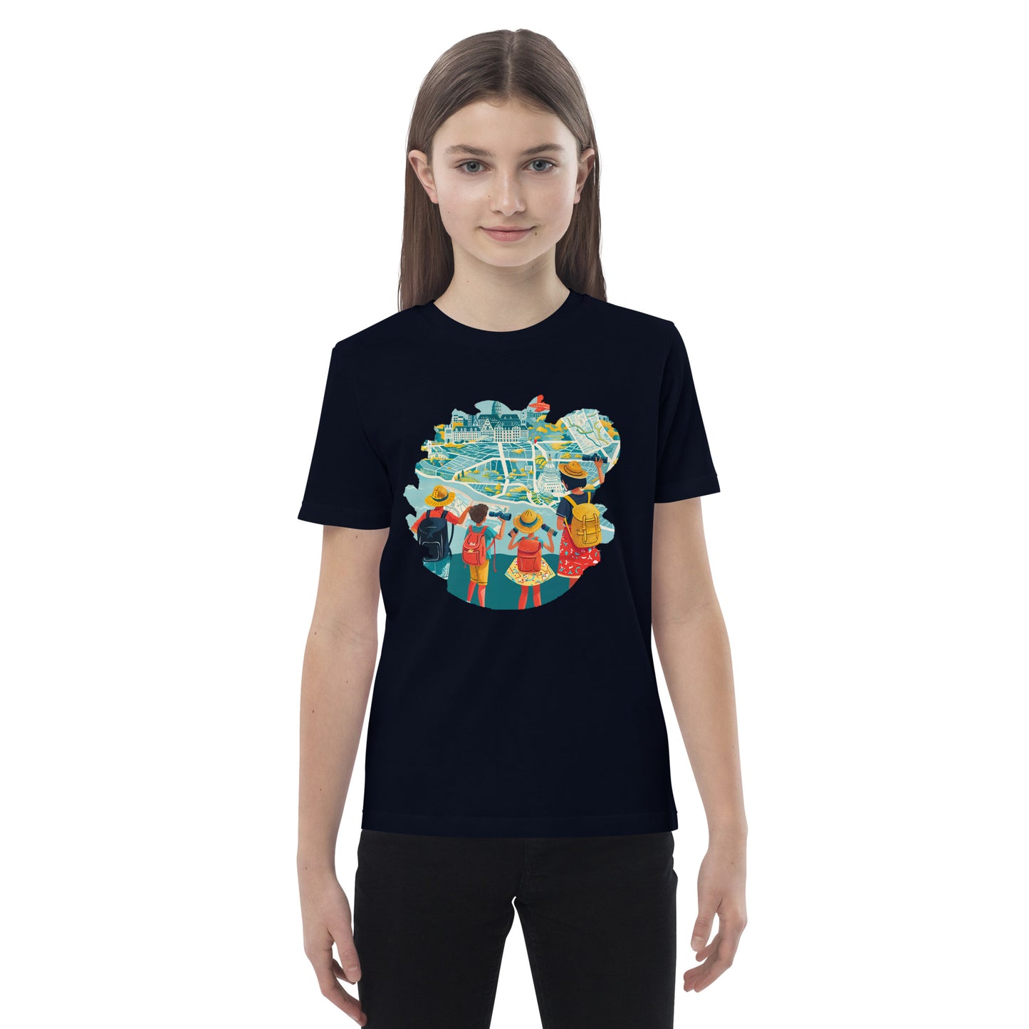 Camiseta algodón orgánico niño "Aventura urbana"