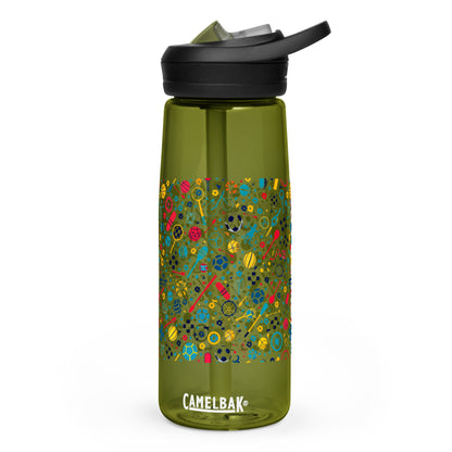 Botella de agua deportiva con Estampado de Deportes Coloridos