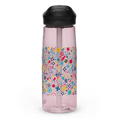 Botella de agua deportiva con Estampado de Deportes Coloridos