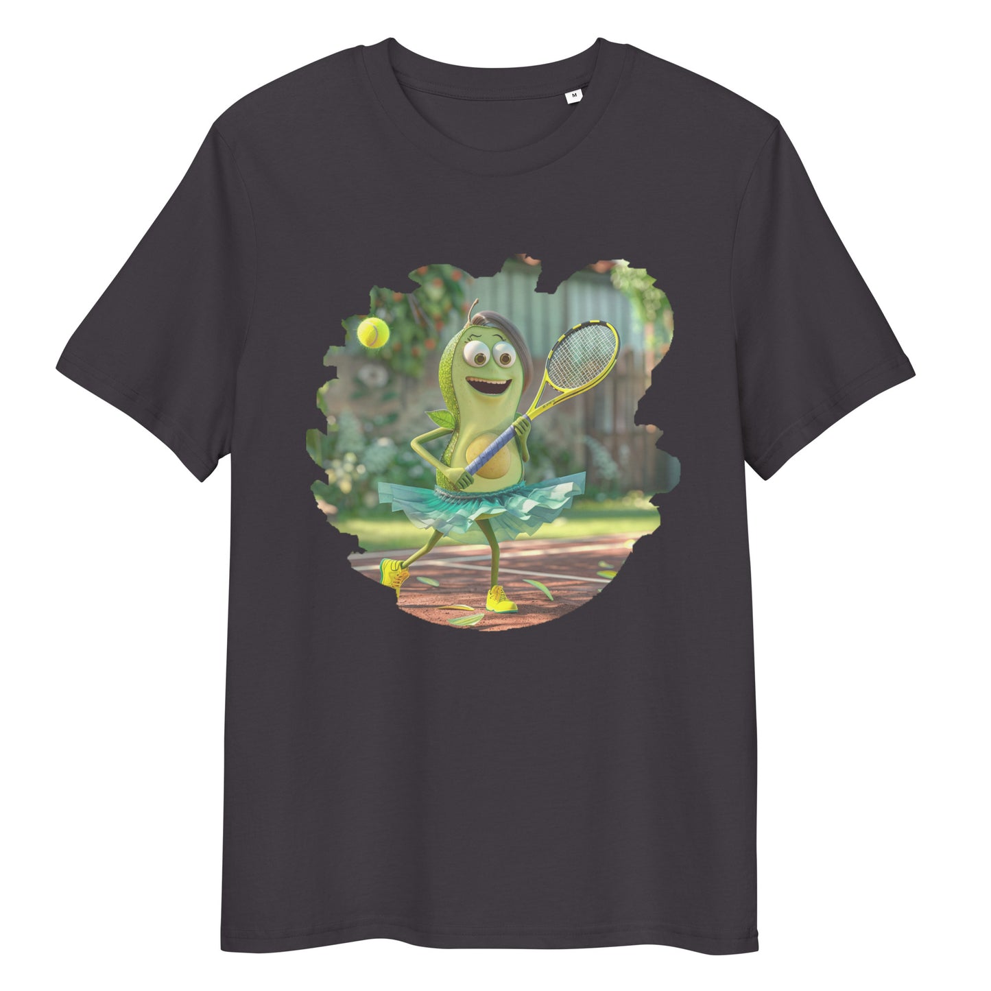 Camiseta Unisex de algodón orgánico para  Adulto "Aguacate Tenista"