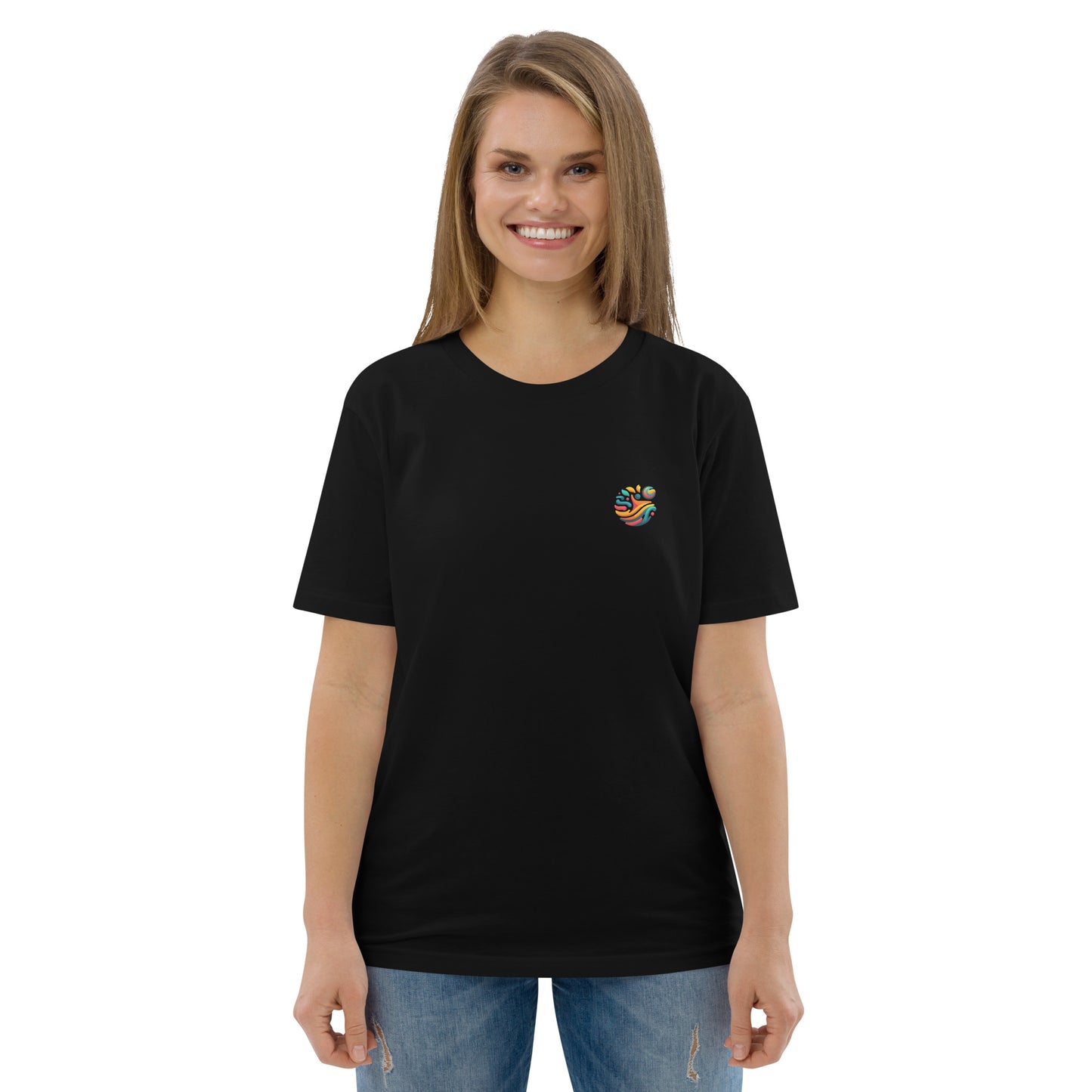 Camiseta orgánica "Tortuga Sabia" con mensaje inspirador.