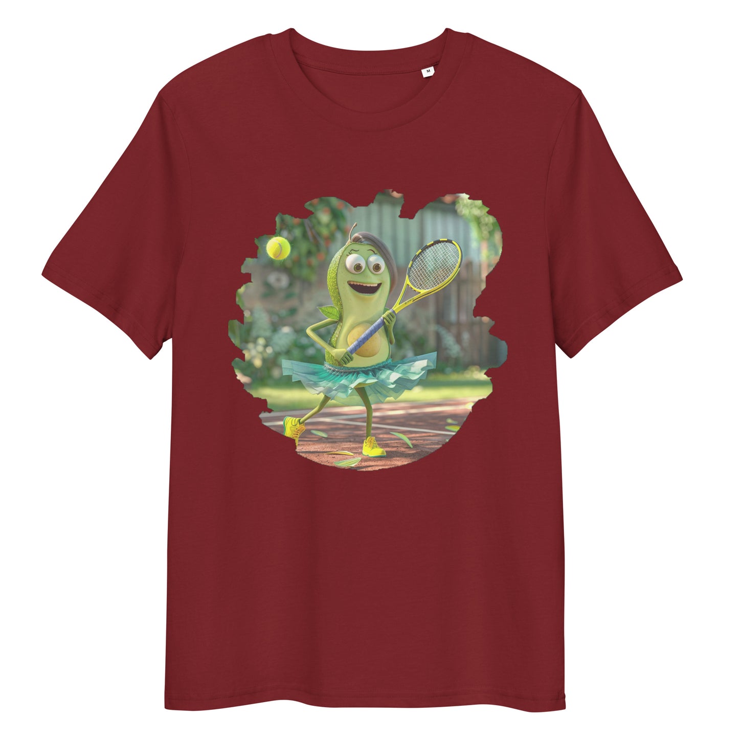 Camiseta Unisex de algodón orgánico para  Adulto "Aguacate Tenista"
