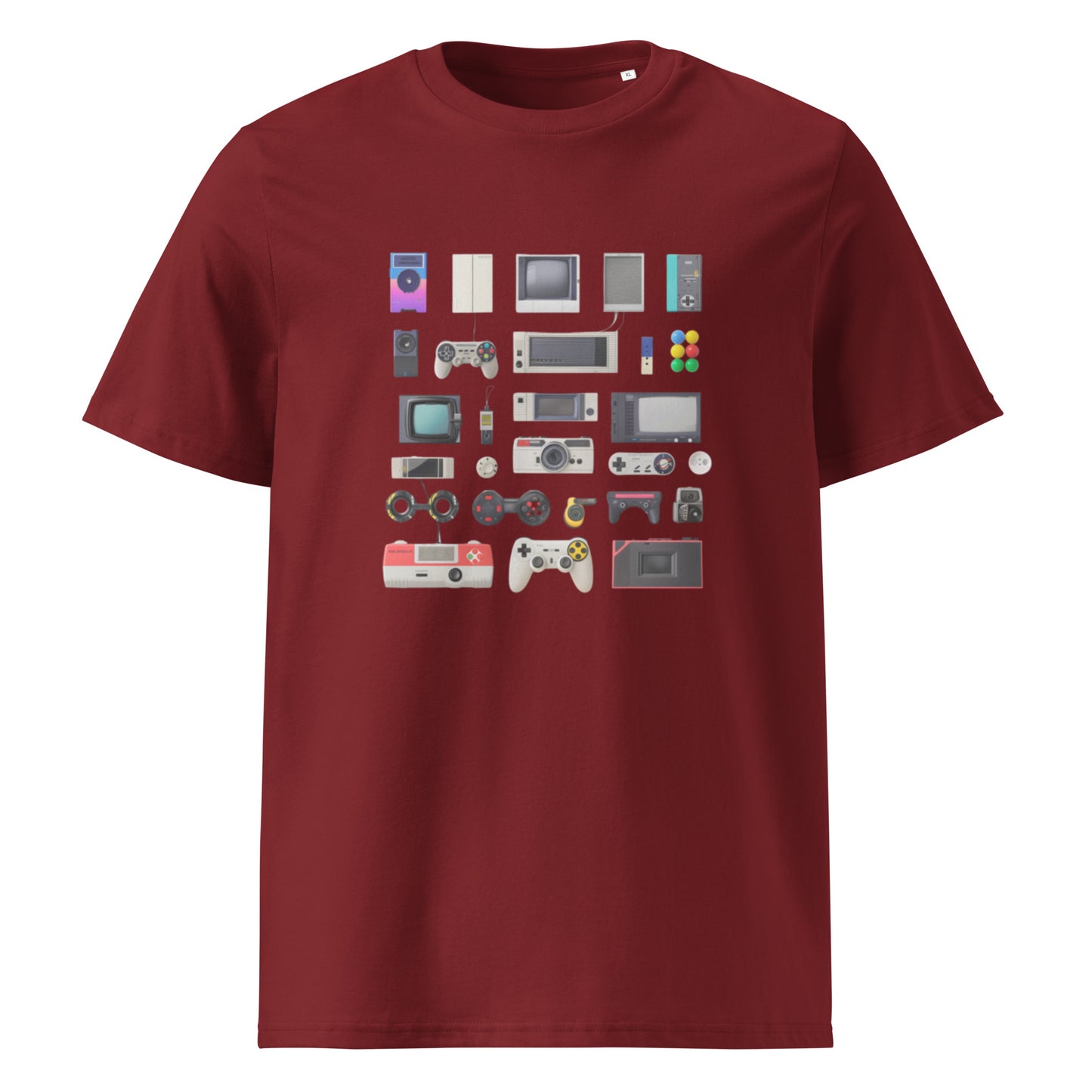 Camiseta de algodón orgánico unisex con Estampado de Gadgets Retro