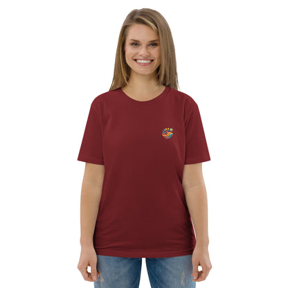 Camiseta orgánica "Tortuga Sabia" con mensaje inspirador.