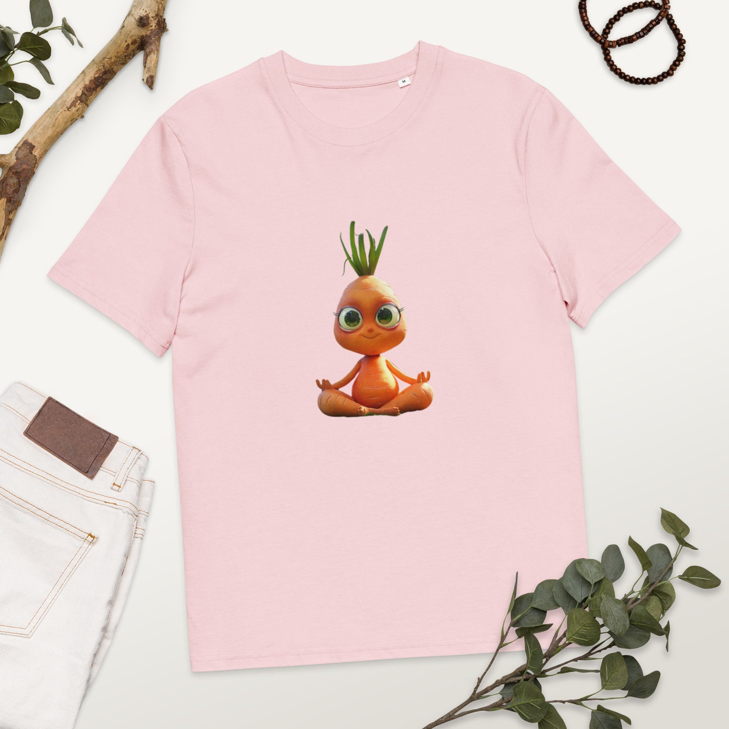 Camiseta de algodón orgánico unisex "Zanahoria Zen"