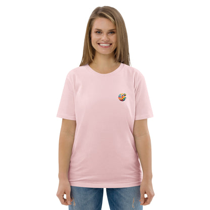 Camiseta orgánica "Tortuga Sabia" con mensaje inspirador.