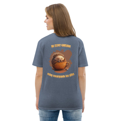Camiseta orgánica "Tortuga Sabia" con mensaje inspirador.