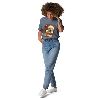 Camiseta Mujer de Algodón Orgánico "Cachorro Juguetón"