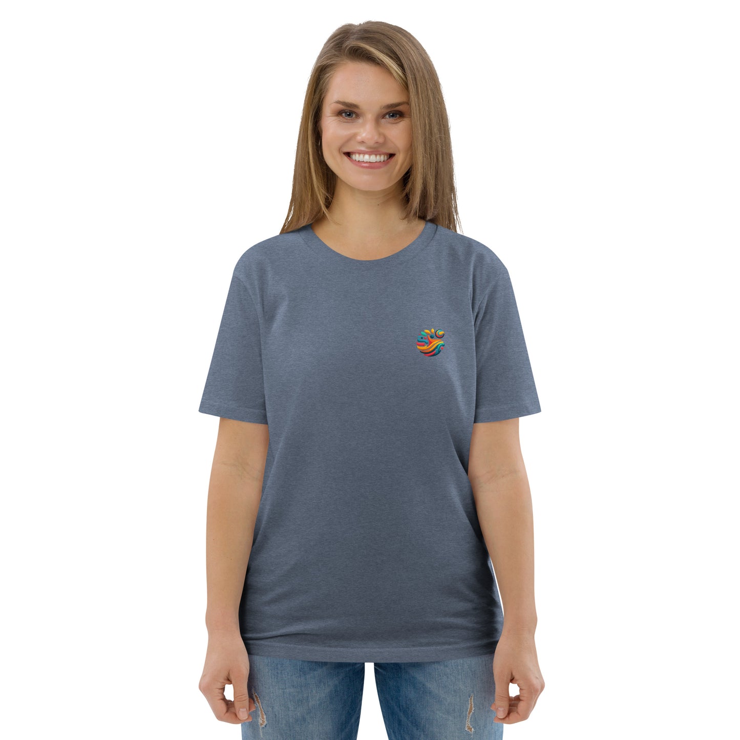Camiseta orgánica "Tortuga Sabia" con mensaje inspirador.