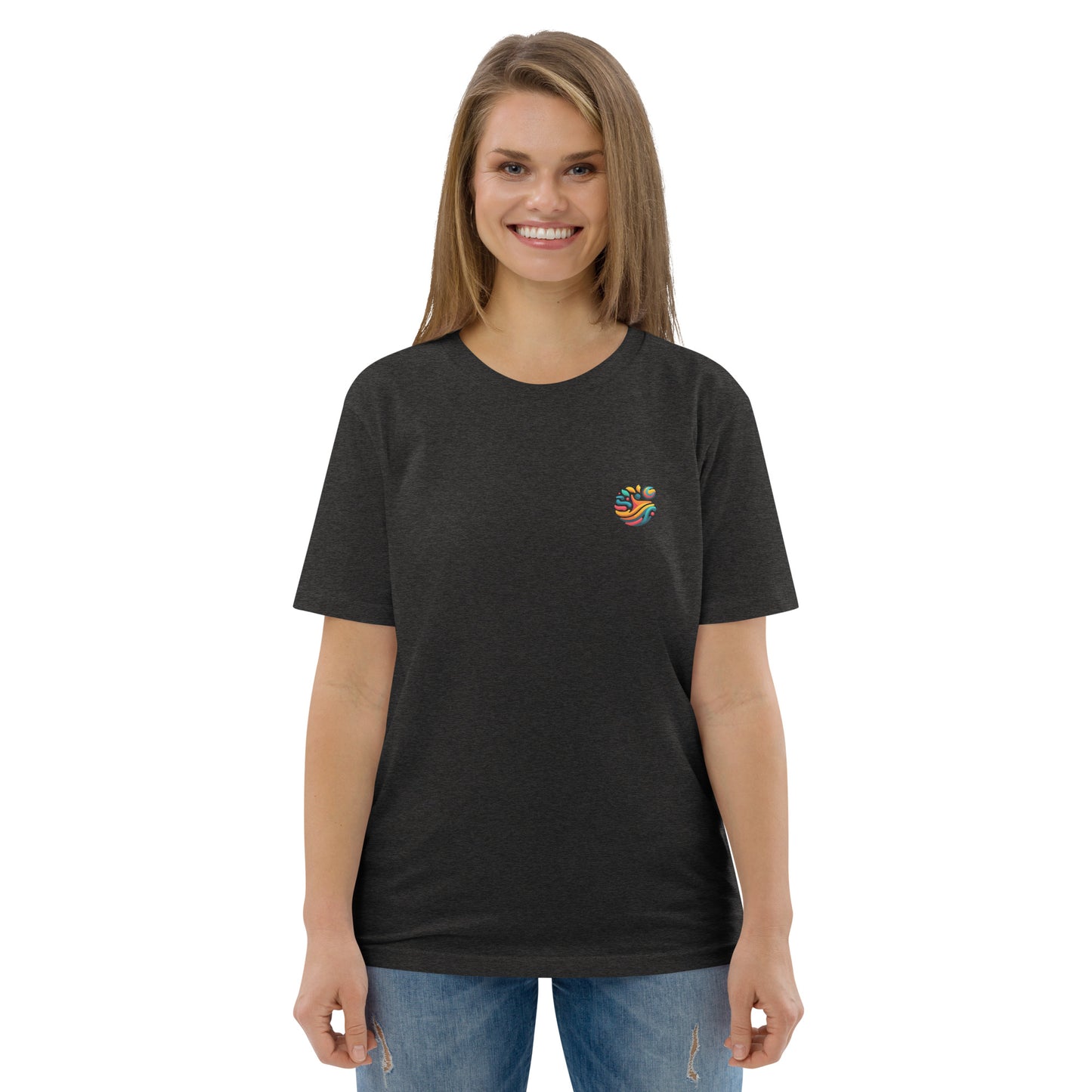 Camiseta orgánica "Tortuga Sabia" con mensaje inspirador.