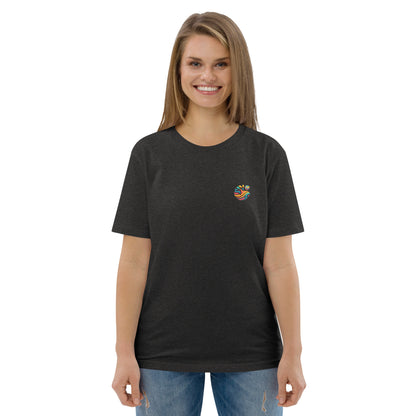Camiseta orgánica "Tortuga Sabia" con mensaje inspirador.