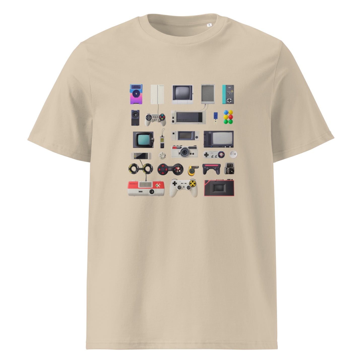 Camiseta de algodón orgánico unisex con Estampado de Gadgets Retro