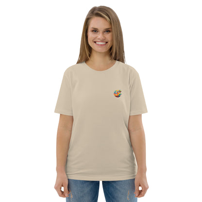 Camiseta orgánica "Tortuga Sabia" con mensaje inspirador.