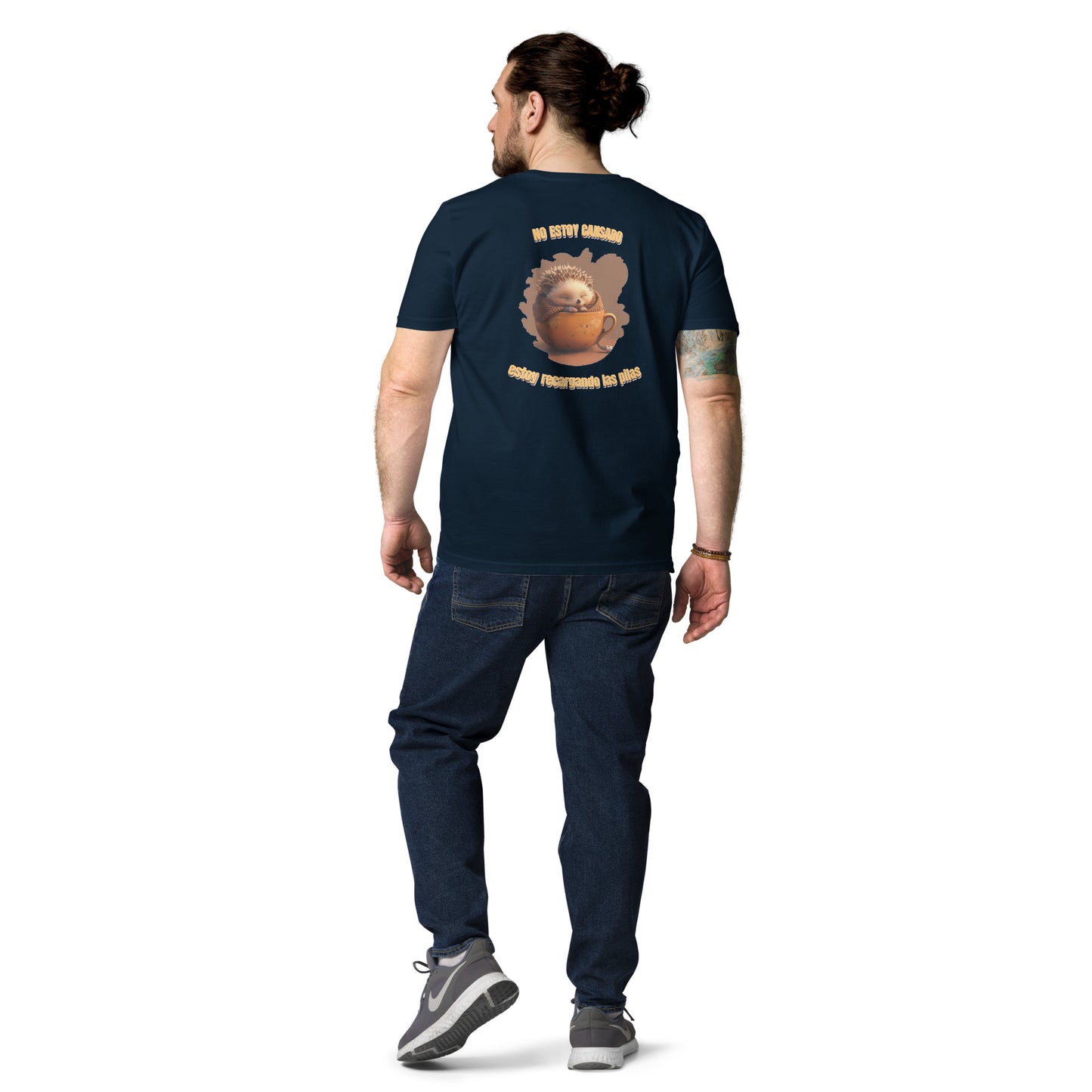 Camiseta orgánica "Tortuga Sabia" con mensaje inspirador.