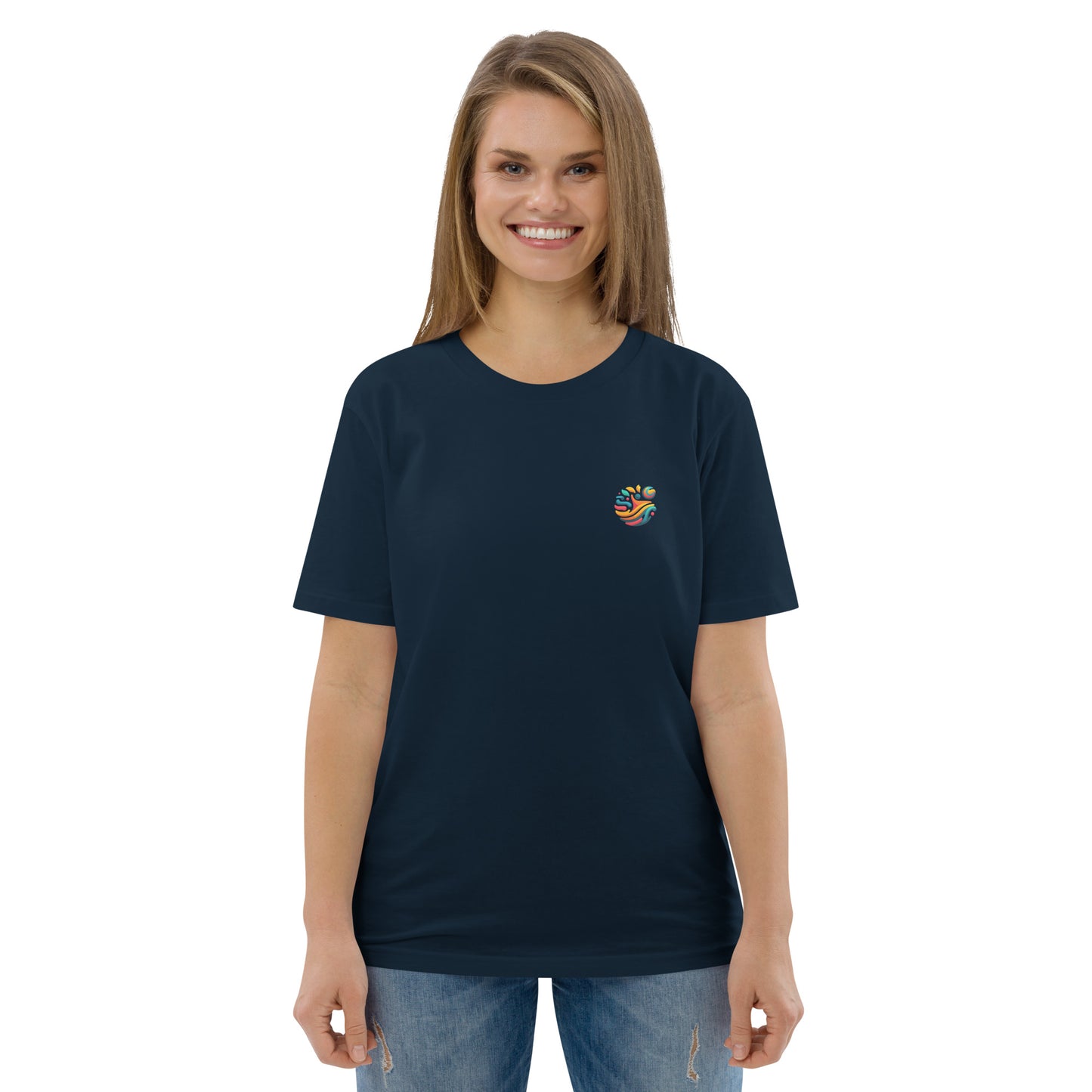 Camiseta orgánica "Tortuga Sabia" con mensaje inspirador.